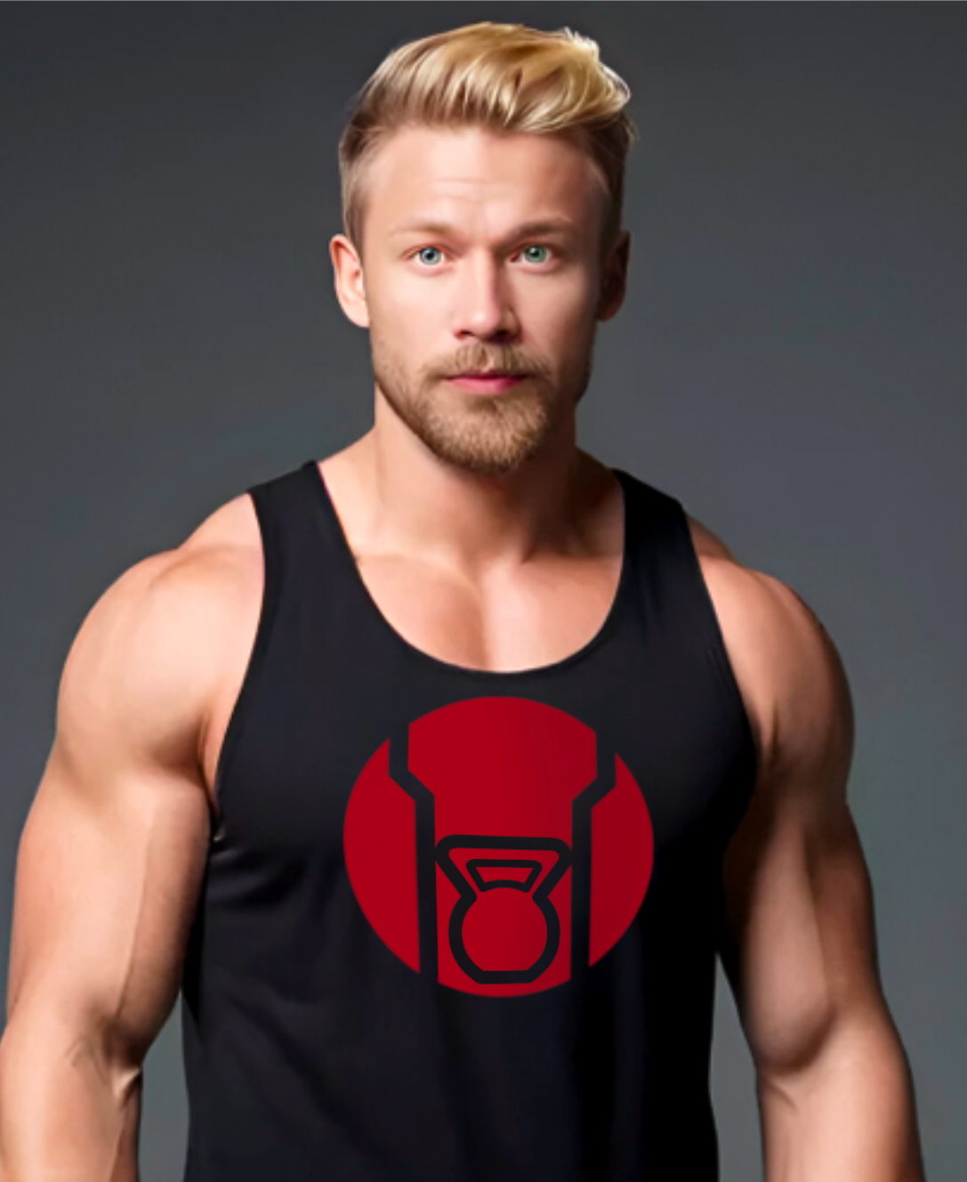 Red Kettlebell Tank Top for Men