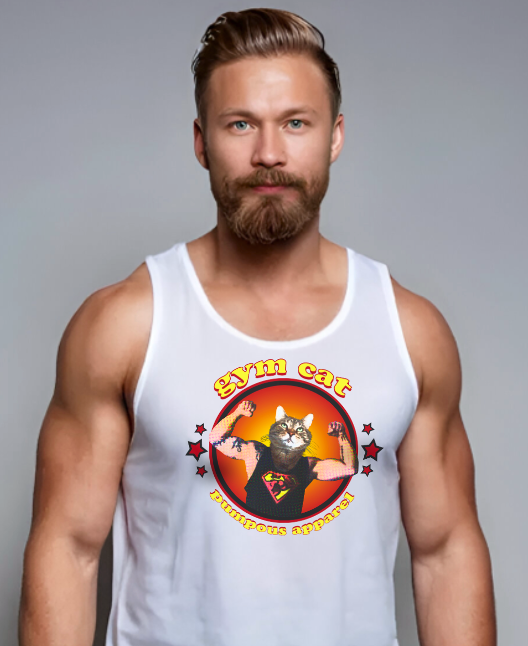 Gym Cat Tank Top for Men