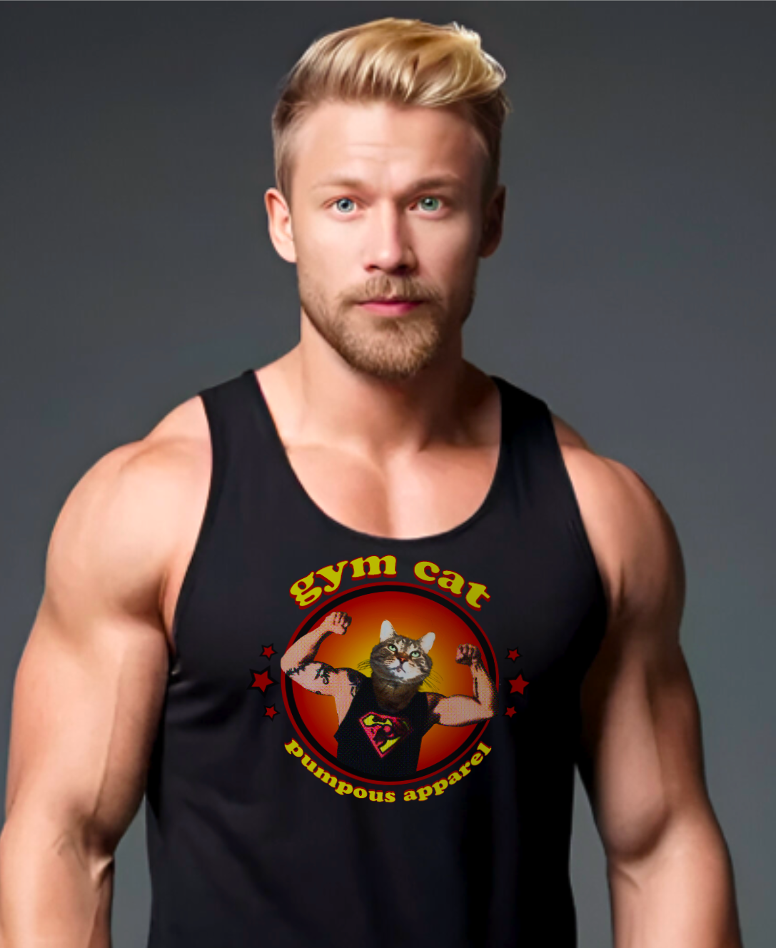 Gym Cat Tank Top for Men