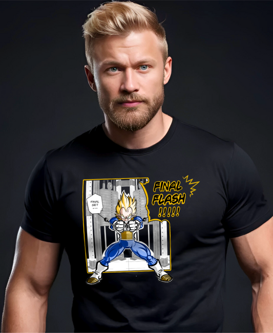 Final Set... Final Flash - Anime Fitness Motivational T-shirt for Men