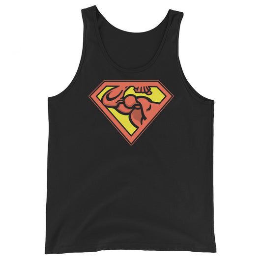 Flat lay – Guns of Steel Pump of Tomorrow gym tank for men