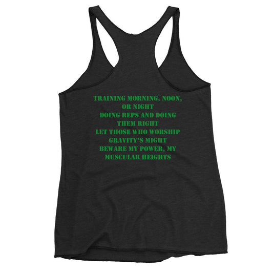 Green Kettlebell Women's Racerback Tank