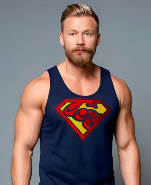 Guns of Steel on Navy Tank Top for Men