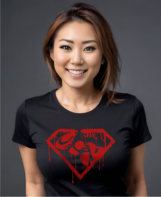 T-shirt à manches courtes "Guns of Steel : The Death of Superpump" pour dames 