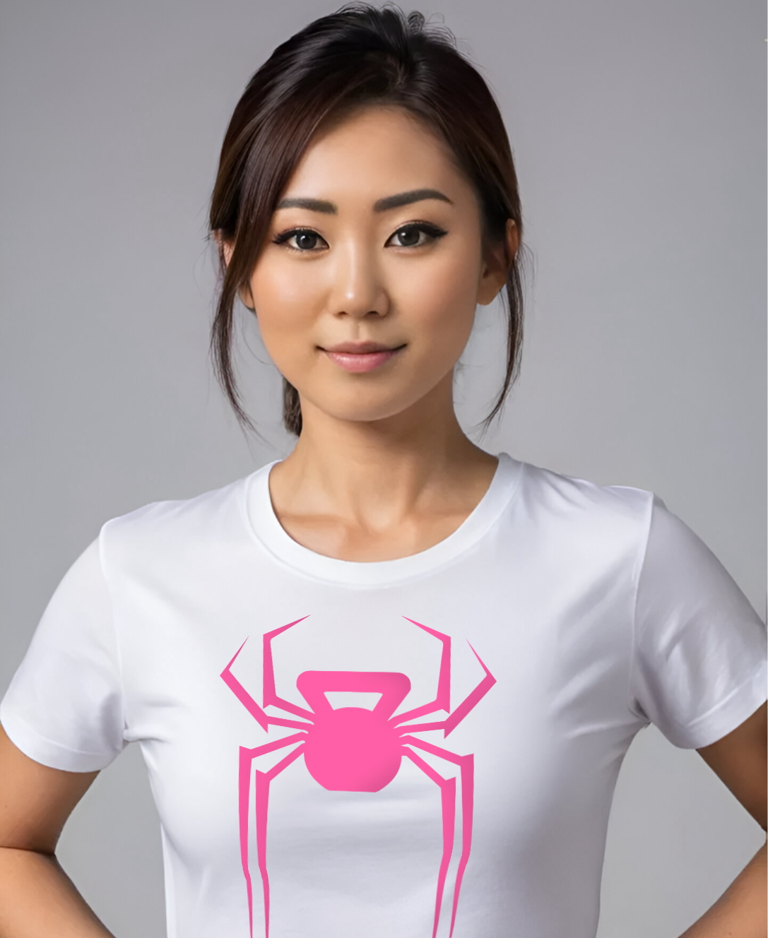 Spider-Pump (Gwen) on White T-shirt for Women