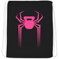 Sac à cordon « Spider-Pump Rose et blanc » sur noir