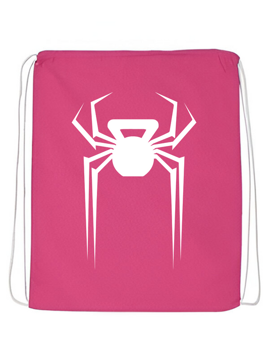 Sac à cordon « Spider-Pump Rose et blanc » sur rose