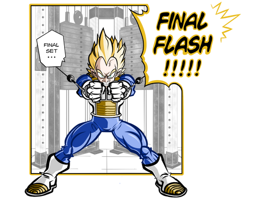 Final Set... Final Flash - Anime Fitness Motivational T-shirt for Men