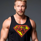 Guns of Steel Pump of Tomorrow tank top — front view on male model