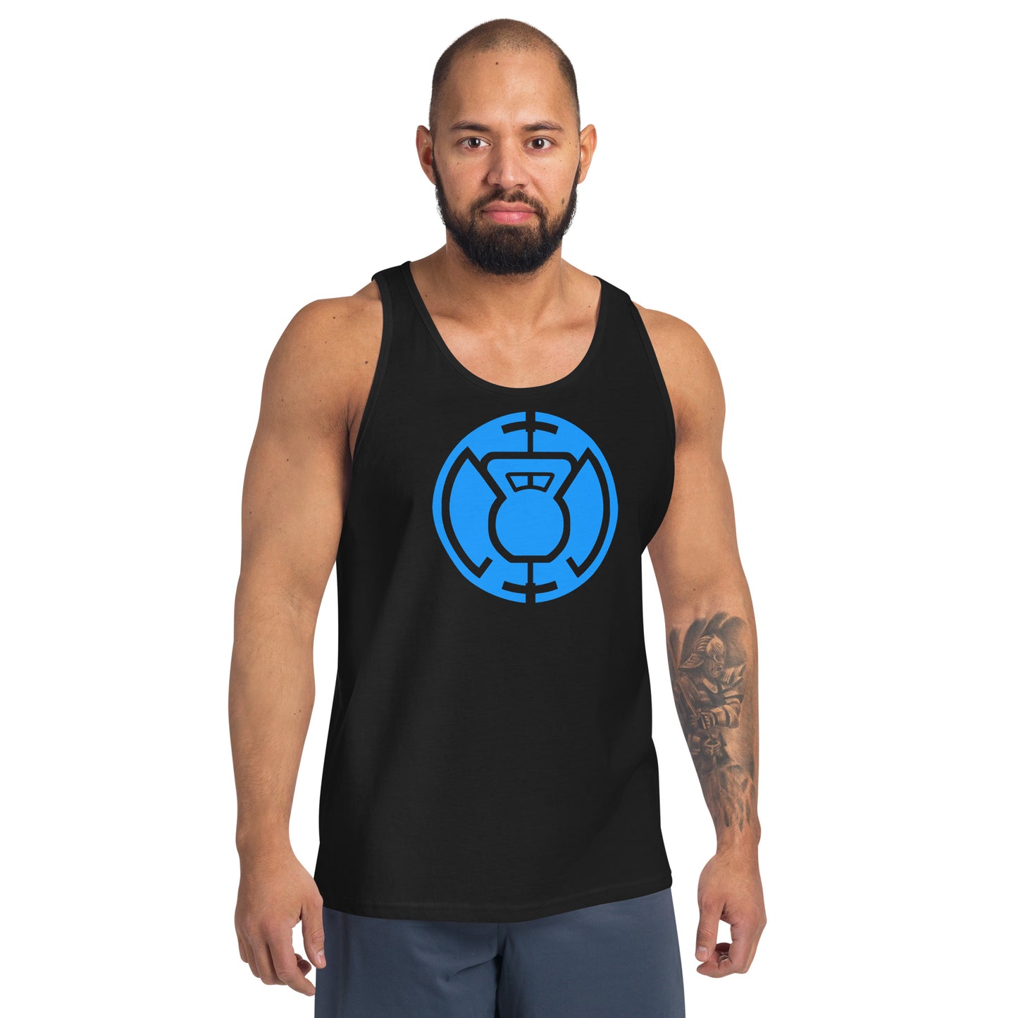 Blue Kettlebell Men's Tank Top